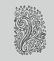Tattoo tribal wave graphic design vector art
