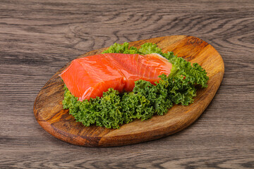Salmon fillet slice for cooking