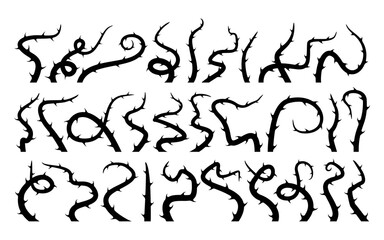 Thorn bush for design on a white background in vector EPS8