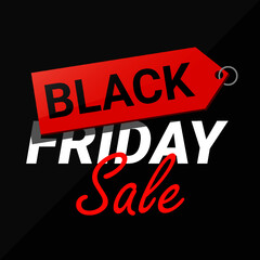 Fototapeta na wymiar Black Friday, simple clip art vector illustration, Dark background with highlight letters with discreet shadow. ideal for advertising campaigns, offers and promotions.