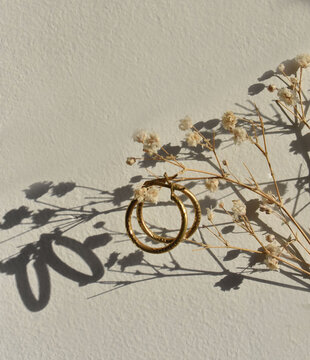 aretes en flores blancas 