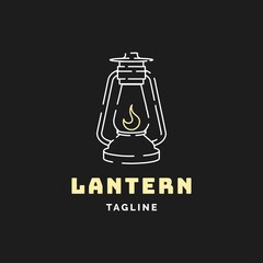 Lantern logo design illustration vector template