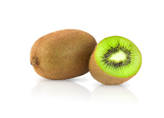 Two kiwi on the surface isolate