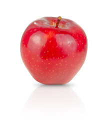 Ripe red apple isolated on white background