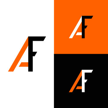 Letter logo for A and F. Portrait view.