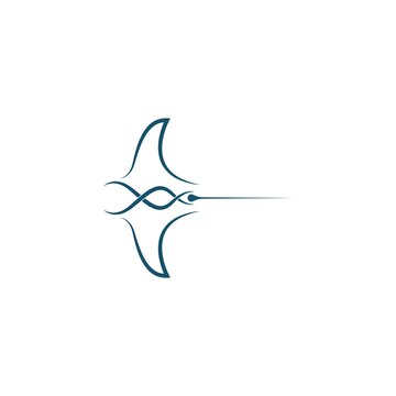 Stingray icon logo design concept template illustrtation