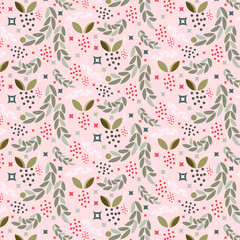 Abstract Pattern with elegant twigs and different shapes