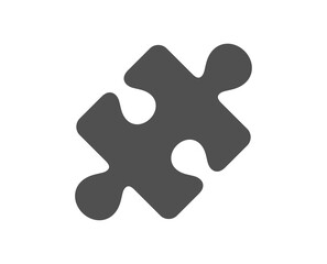 Puzzle simple icon. Jigsaw piece sign. Business challenge symbol. Classic flat style. Quality design element. Simple puzzle icon. Vector