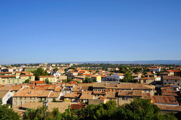 Fototapeta na wymiar Carcassonne (11000) sur les toits, département de l'Aude en région Occitanie, France