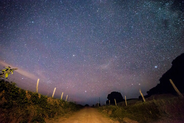 stars over the country road