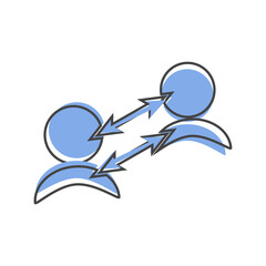  Referral link vector icon on cartoon style on white isolated background.