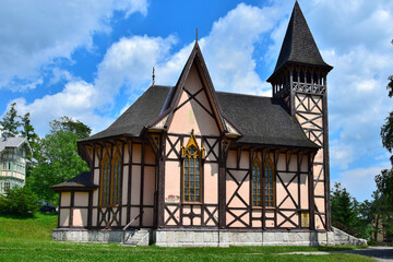 The church the small town Stary Smokovec near the High Tatras, Slovakia.