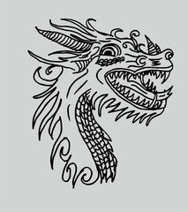 Dragon graphic design vector art