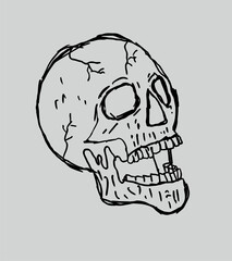 Tattoo tribal skull icons graphic design vector art