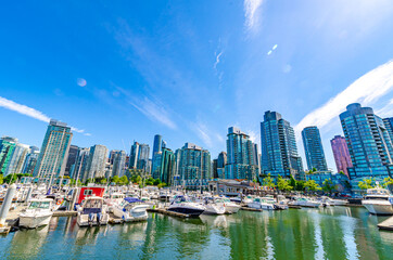 Coal harbor in downtown Vancouver