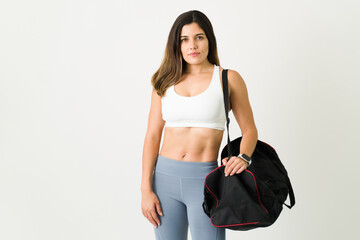 Strong slim woman with a fitness lifestyle