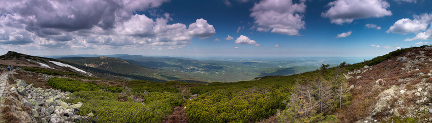 Panorama Karkonosze zejście do Szklarskiej Poręby - obrazy, fototapety, plakaty