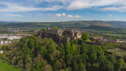 Fototapeta na wymiar Stirling Castle overlooking the city in Central Scotland, UK