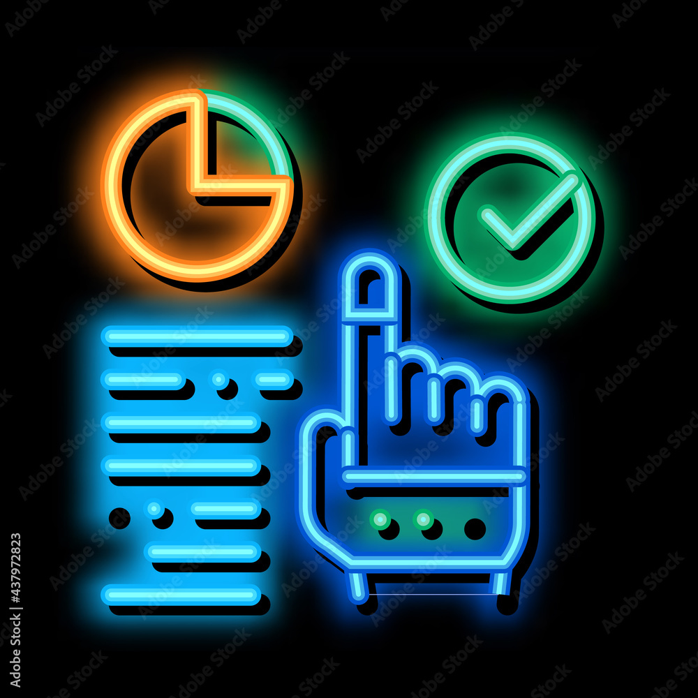Poster long workflow management neon light sign vector. glowing bright icon long workflow management sign. 