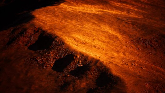 Fictional Mars Soil Aerial View of Martian Desert