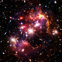 Obraz premium Far being shone galaxy. The elements of this image furnished by NASA.