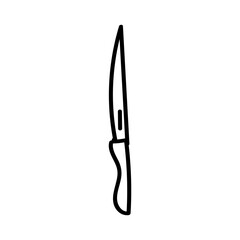 Hand drawn vector illustration of knife. Doodle style sketch.