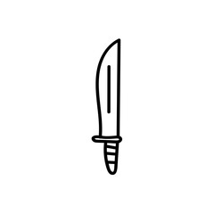 Hand drawn vector illustration of knife. Doodle style sketch.
