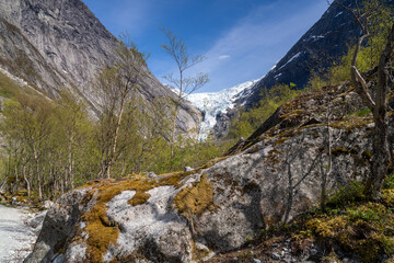 Briksdalsbreen, (Briksdal Glacier), one of the most accessible arms of the Jostedalsbreen Glacier in the municipality of Stryn in Vestland county in Norway.