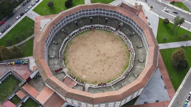View Gijon/Xixon  aerial drone. Gijón or Xixón is the biggest city in Asturias, Spain. [4K]
