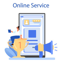 Media relations online service or platform. Producing the news