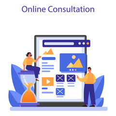 Business project delivery online service or platform. Project development