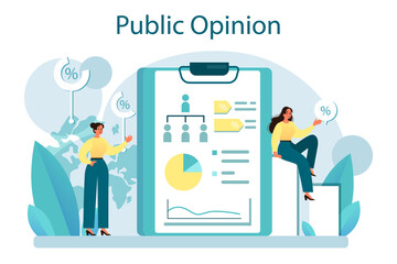 Public opinion. Idea of PR through mass media to advertise