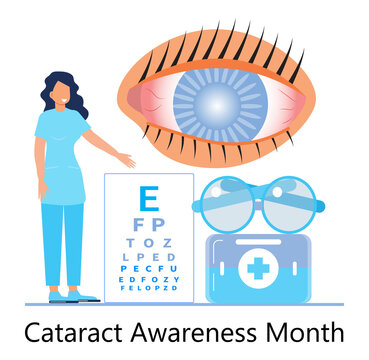 Cataract awareness month is celebrated in June. Glaucoma, nephropathy problems.