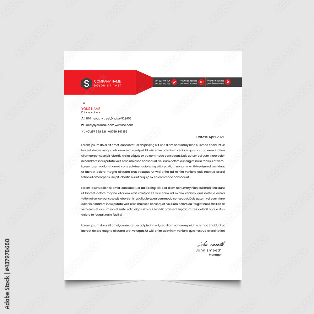 Wall mural letterhead roll up template design