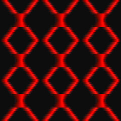 seamless pattern in the form of a red ornament on a dark background for prints on fabrics, gift wraps, magazine covers and notebooks, as well as for room decoration