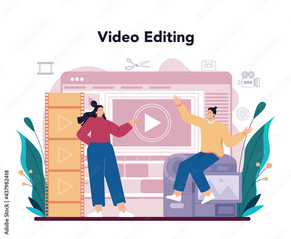 Poster motion or video designer. artist create computer animation