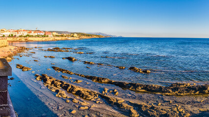 View from the historic ramparts in Alghero, Sardinia, Italy