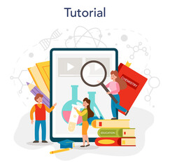 Chemistry studying online service or platform. Chemistry lesson