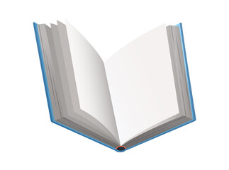 Vector book. Learning or education concept. Design of empty book or notebook. Isolated symbol on a white background