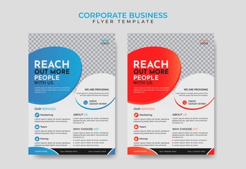 Creative Corporate & Business flyer brochure template design.