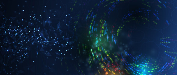 Fototapeta premium Technology data background, idea of global business solution