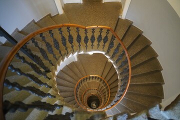 spiral staircase in the house