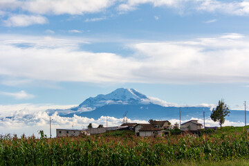Incredible landscape of the Chimborazo volcano.