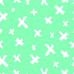 vector seamless simple X pattern on contrasting background. For paper, fabric, textile, wallpaper, backgrounds.