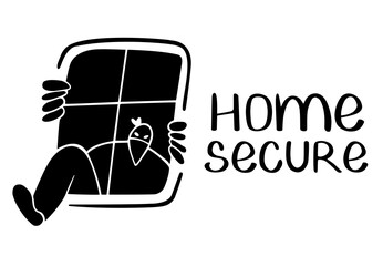 Home secure safe.Security system. Protection camera shield.Safety house. Smart technology.Privacy.Robbery. apartment protection.Concept