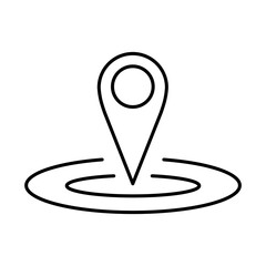 A simple icon of a location point on the map or on the terrain