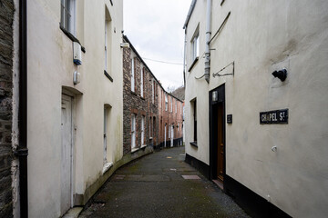 Fototapeta na wymiar A street in Brecon, Wales