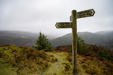 Precipice Walk sign, Dolgellau, Wales
