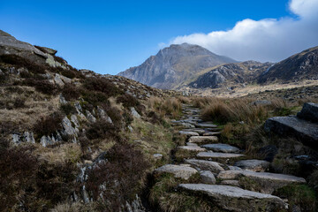 Mountains at Llyn Idwal, Snowdonia National Park, Wales. Sometimes known as Devil's Kitchen.