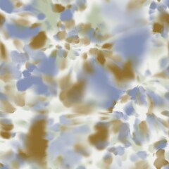 Seamless pastel swirl splat tie dye watercolor pattern swatch. High quality illustration. Messy tribal graphic illustration featuring dye stains splashed randomly in a trendy soft textile manner.